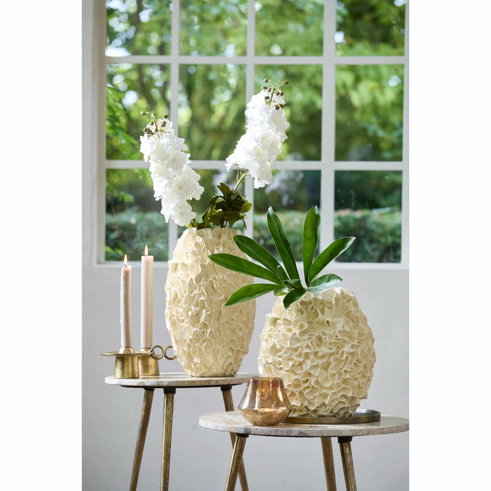 Light & Living Vaas Agello - Wit - Ø26cm