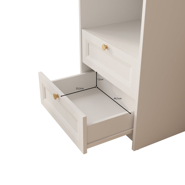 Meubella - Schoenenkast Rumble - Wit - 54 cm