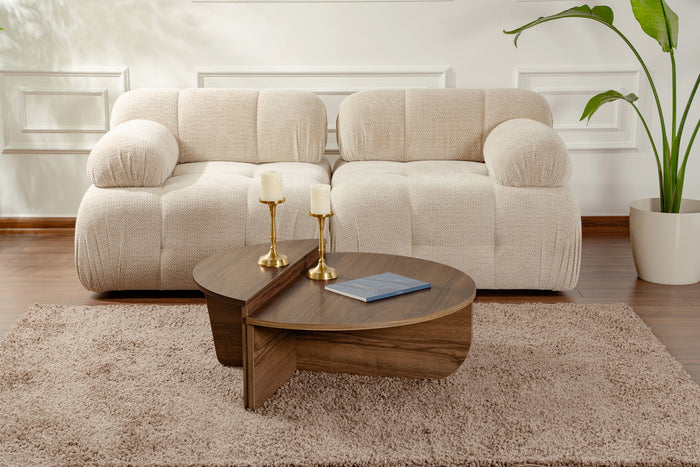 Giga Meubel - Salontafel Walnoot Hout - 90x90x35cm - Orion