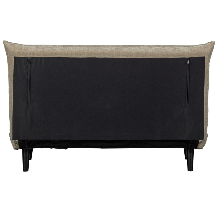 WOOOD Xem Slaapbank - 1-Persoons - Chenille stof - Naturel - 80x122x92