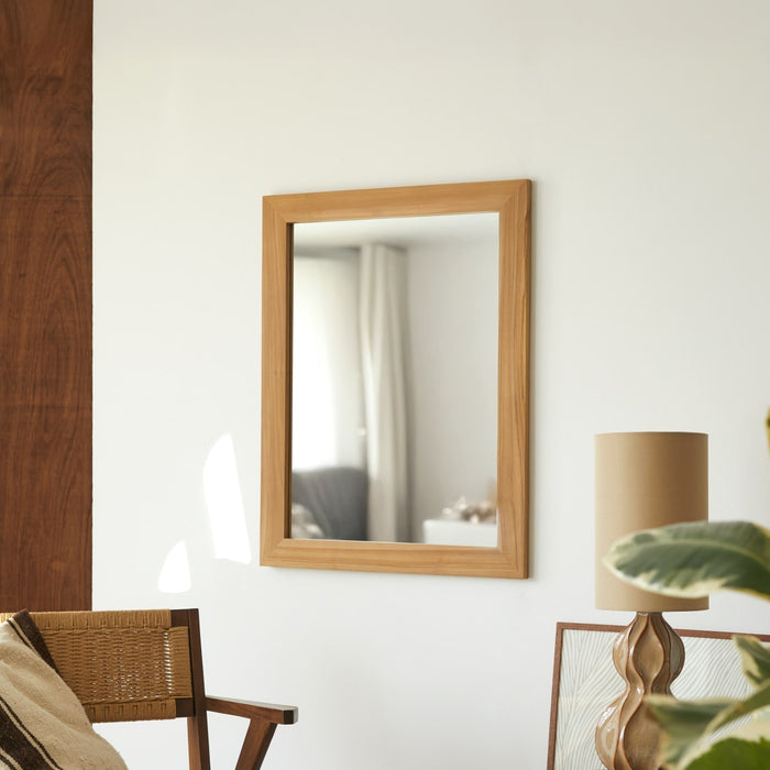 Tikamoon - Teakhouten decoratieve spiegel 120x90 cm Tona