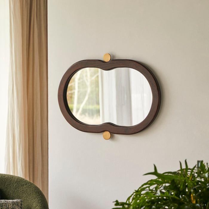 Tikamoon - Spiegel in mindihout 80x50 cm Agate