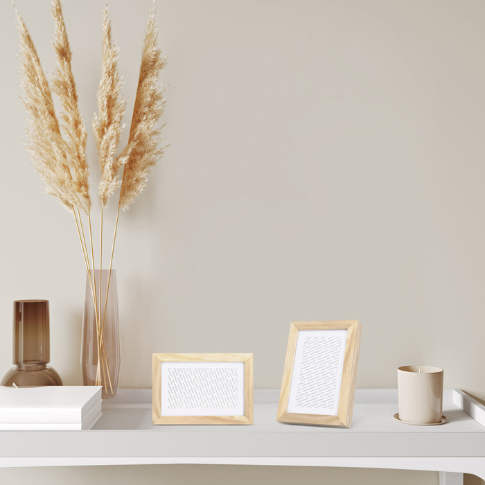 ACAZA Fotolijst - Fotokader - Fotolijst 10x15 - Essenhout - Naturel - Fotolijsten - Fotolijstje