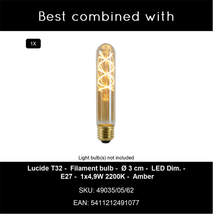 Lucide LAMBRES Tafellamp - Taupe