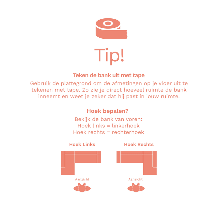 by fonQ Dune Hoekbank - Rechts - Kunstleer - Cognac