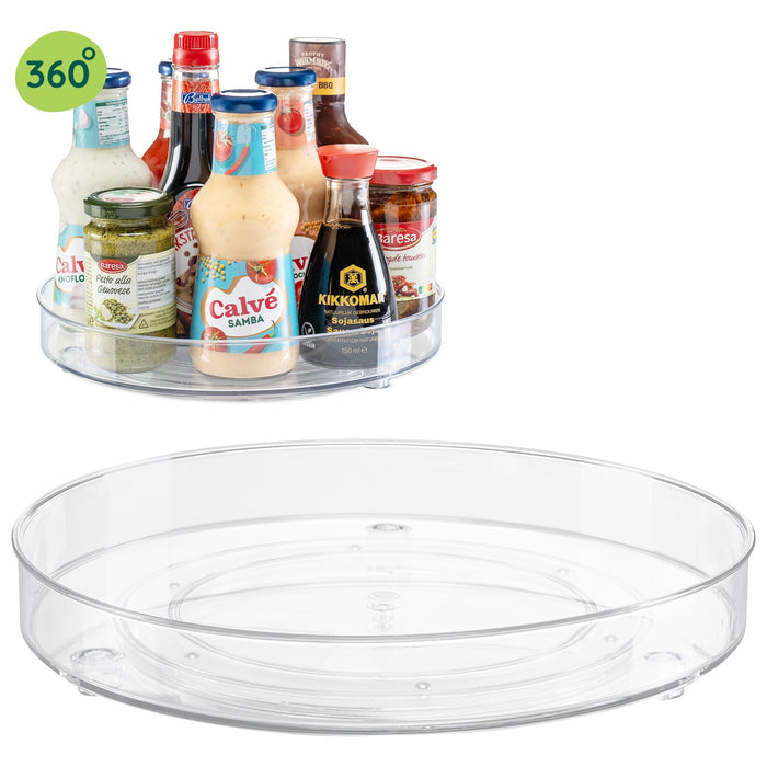 XIVADA Draaiplateau Suna - 27 cm - Lazy Suzan - Pet - Transparant