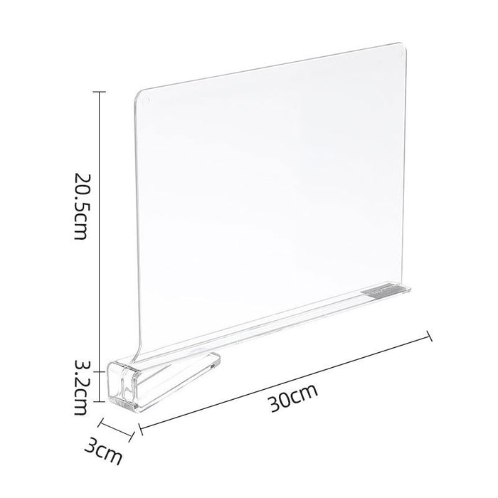 XIVADA Kastverdeler - Plankverdeler - Acryl - Transparant - Set van 4