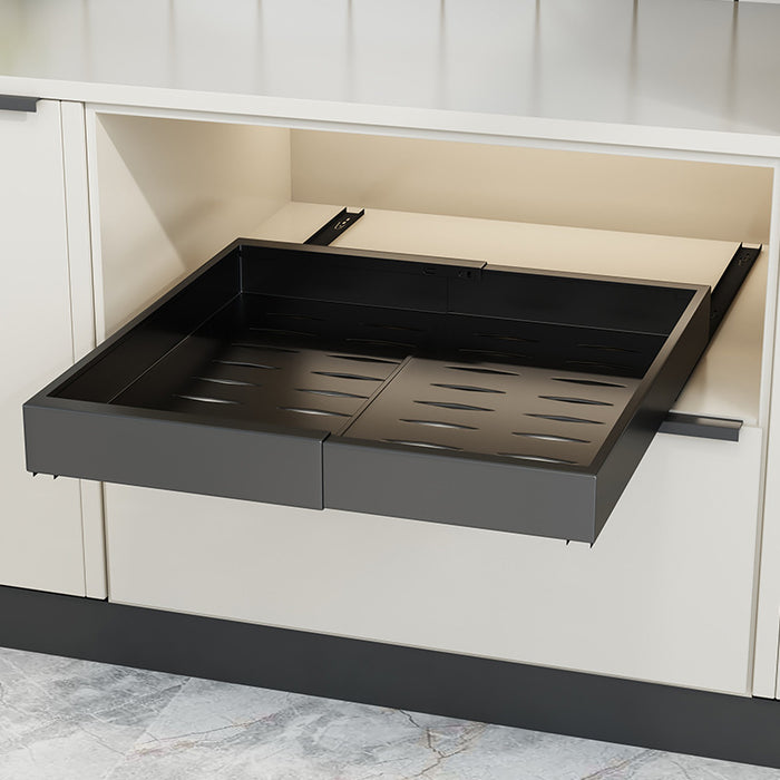 XIVADA Keukenorganizer - Schuiflade - Aluminium - Verstelbaar - Zwart