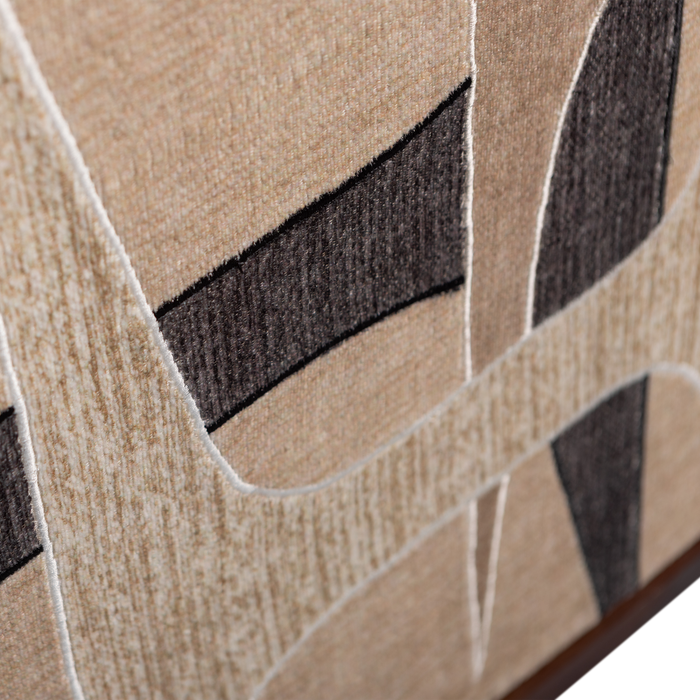 WOOOD Anno Wanddeco - Katoen|Hout - Naturel|Bruin - 90x60x10