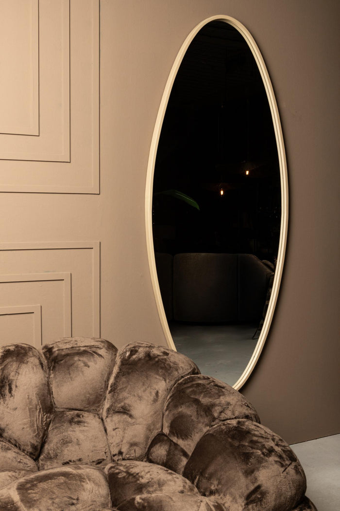 PTMD Serine Sand Steel Oval Mirror Large