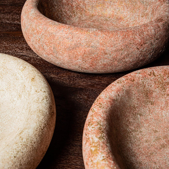 PTMD Aly Red cement round bowl small