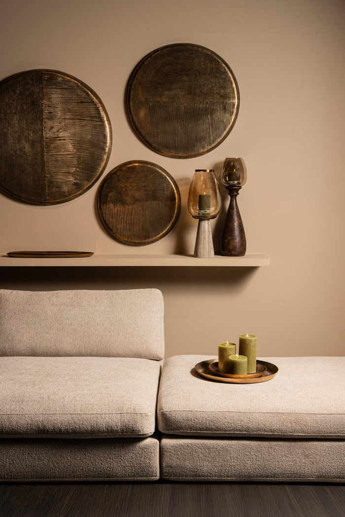 PTMD Jowad Antique Gold Alu Sheet Wall Panel Ribbed S