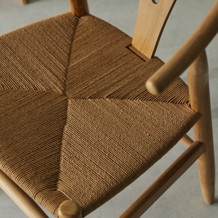 Tikamoon - Stoel van licht massief teakhout met vlechtwerk Blaise