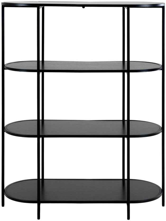 House Nordic Vita Zwarte Wandkast Ovaal H111 cm