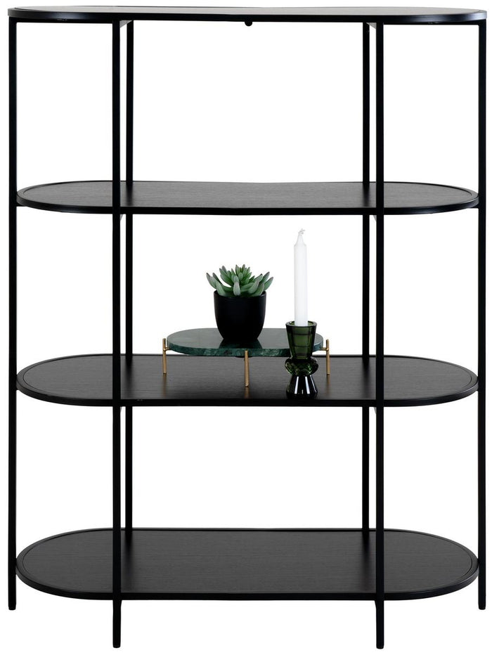 House Nordic Vita Zwarte Wandkast Ovaal H111 cm