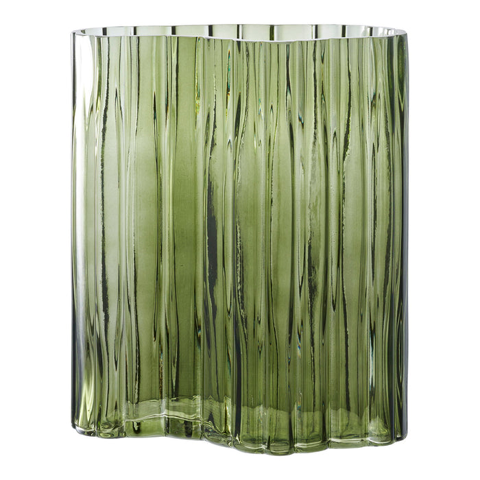 Vase - Vase, glass, smoked green 21x12x26,5 cm