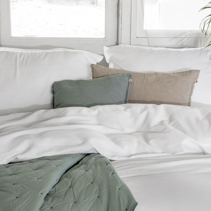 Walra Vintage Satin Dekbedovertrek 140 x 220 cm - Wit