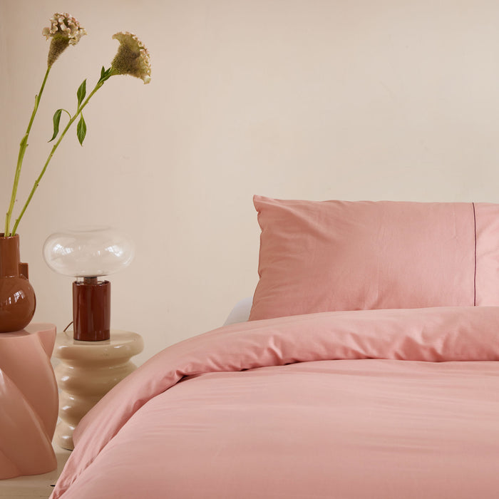 Walra Remade Uni Essence Dekbedovertrek 140 x 220 cm - Roze