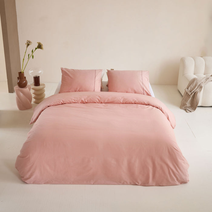 Walra Remade Uni Essence Dekbedovertrek 140 x 220 cm - Roze