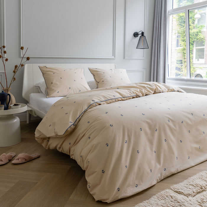 Walra Spring Tulips Dekbedovertrek 200 x 220 cm - Zand