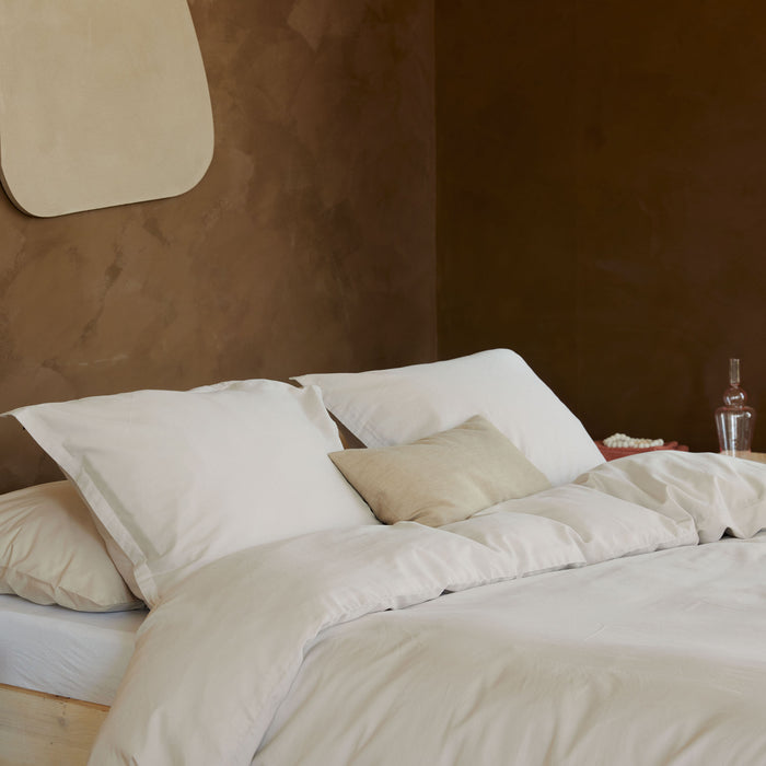 Walra Vintage Satin Dekbedovertrek 140 x 220 cm - Zand