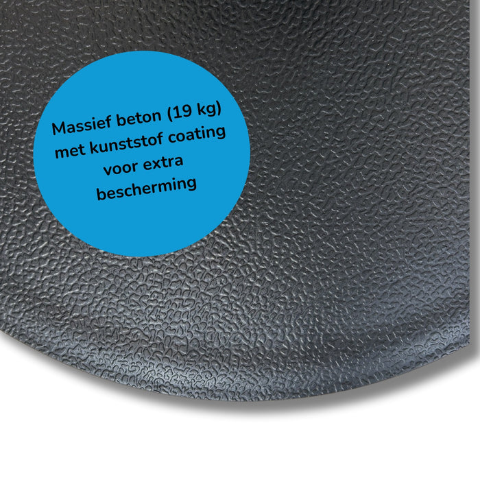 Parasolvoet rond - massief beton - 19kg