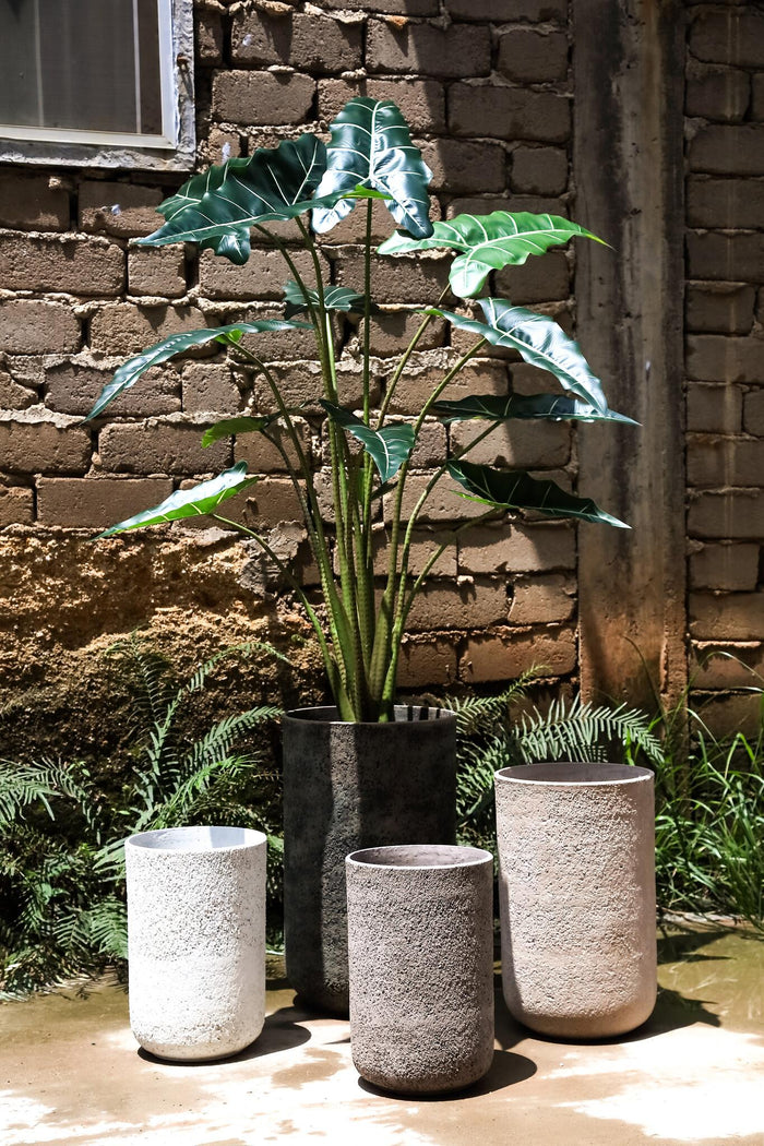 PTMD Deliahe Cream GRC Pot Round High Set Of 3