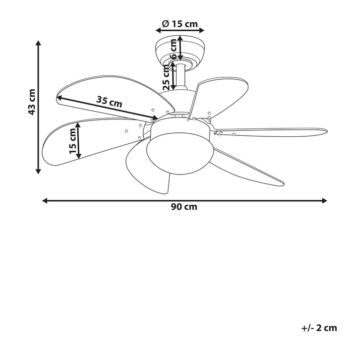 Beliani-LOGAR-Plafondventilator met lamp-Roze-Synthetisch materiaal