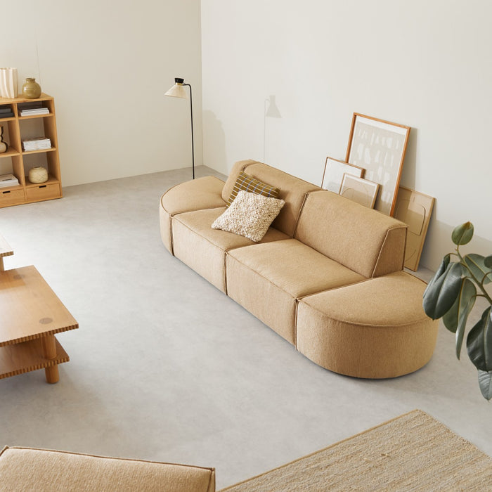 Tikamoon - Modulaire 2-3-zitsofa Dario in camelkleurige stof