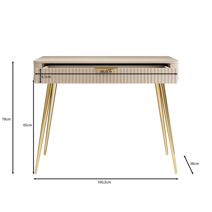 Meubella - Kaptafel Lima - Beige - 100 cm