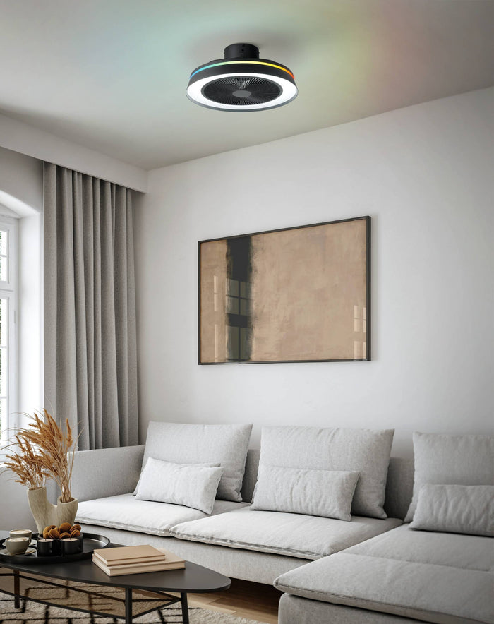 EGLO Vallonia Plafondventilator met lamp - Ø 48 cm - 3 snelheden - RGB