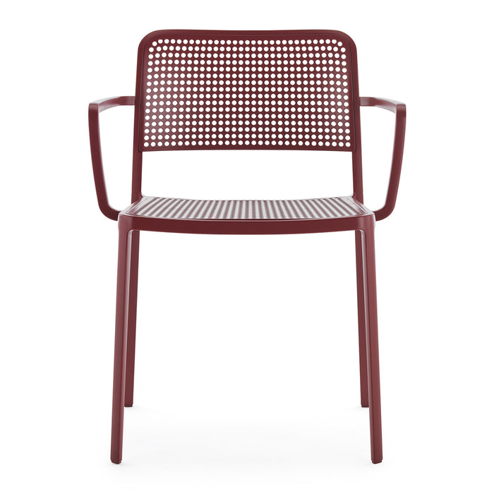 Kartell Audrey Eetkamerstoel met Armleuningen - Burgundy