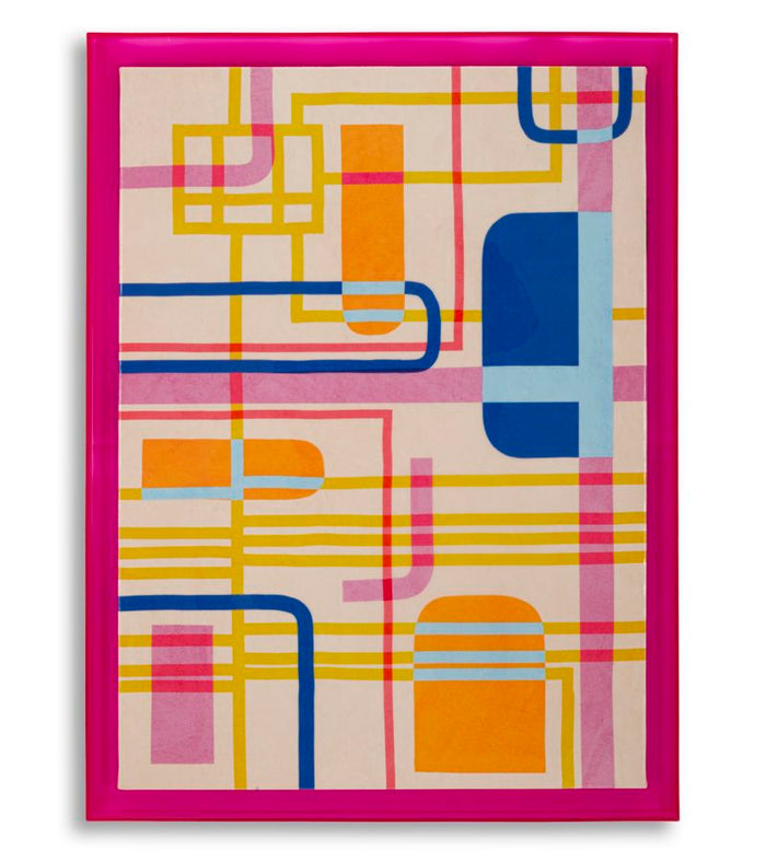 Print op gelakt canvas met acryl frame cm 60x3,3x80