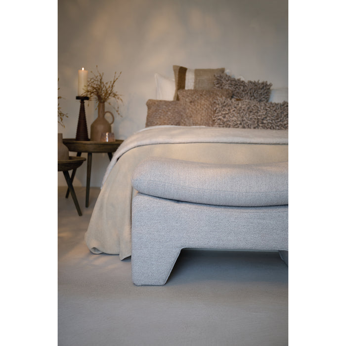 Light & Living Light&living Poef 80x40x48,5 cm DASHA licht grijs