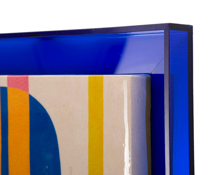 Print op gelakt canvas met acryl frame cm 60x3,3x80