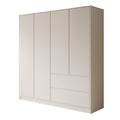 Meubella - Kledingkast Brett - Wit - 195 cm