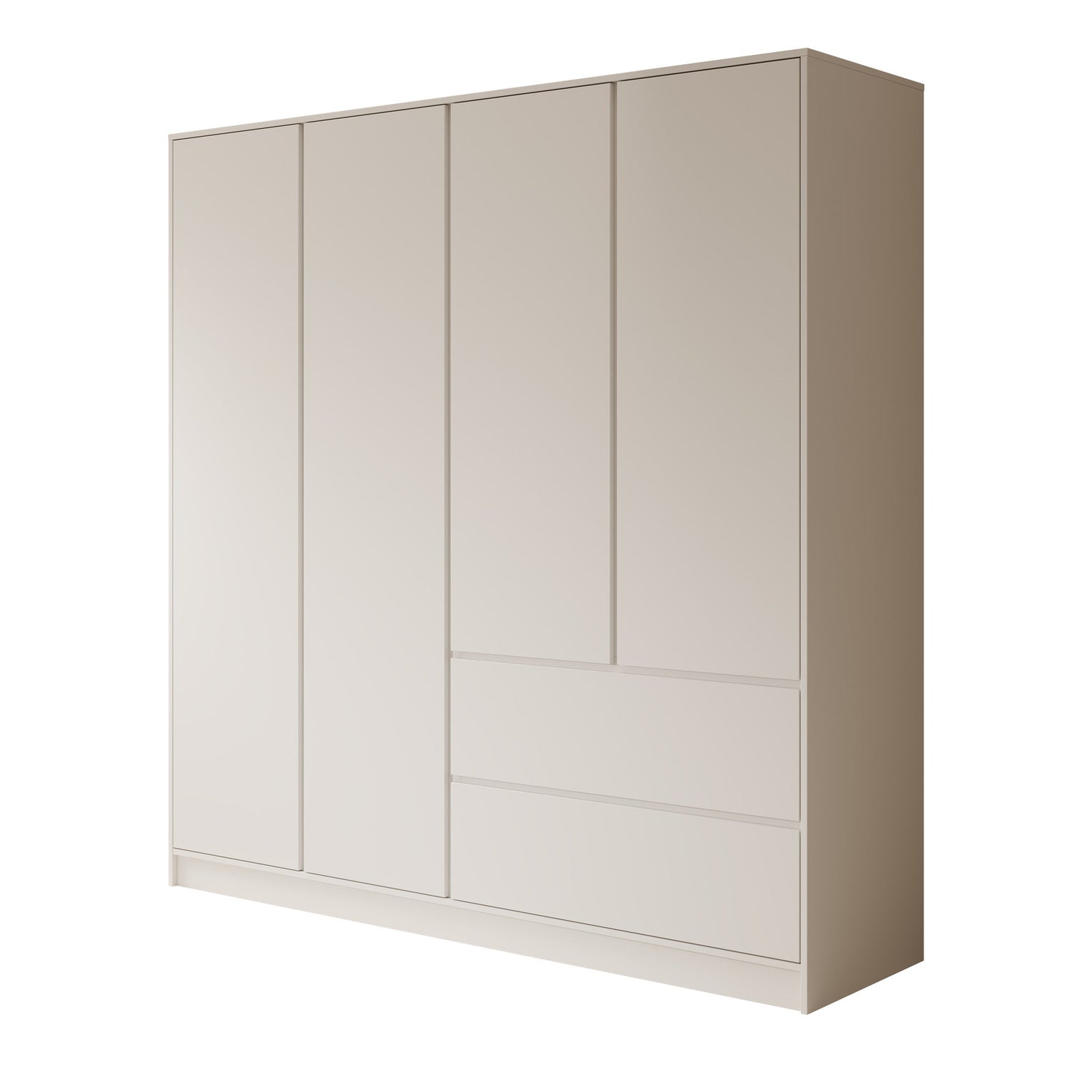 Meubella - Kledingkast Brett - Wit - 195 cm