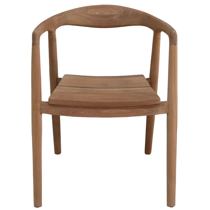 DÉJA Living - Tuinstoel Naturel Teakhout - Zithoogte 47cm - Liva - Set van 2