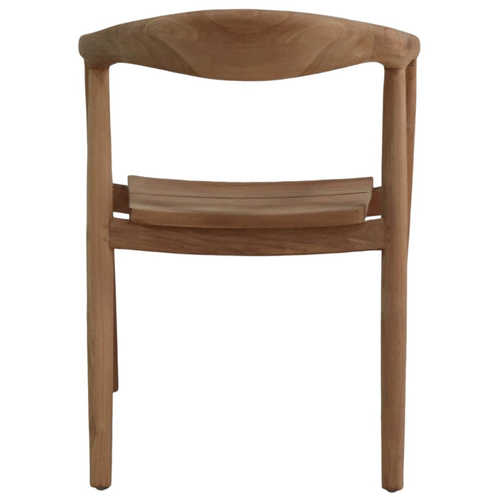 DÉJA Living - Tuinstoel Naturel Teakhout - Zithoogte 47cm - Liva - Set van 2