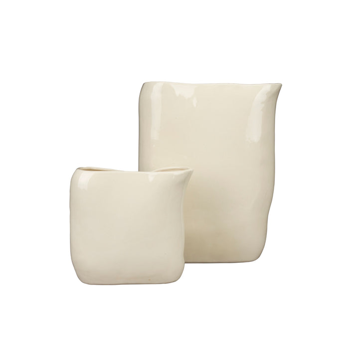 Dutchbone Edna Vaas 18 cm Beige