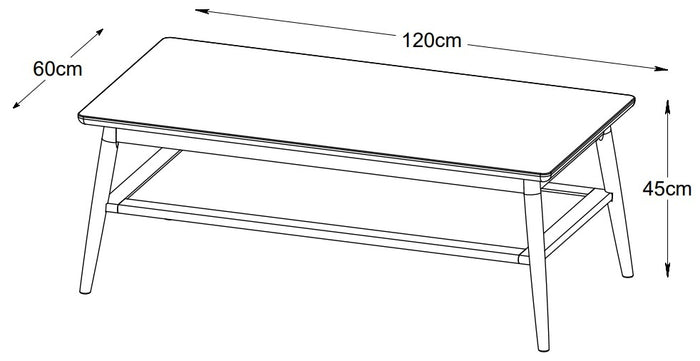 Giga Living - Salontafel Barrali Naturel Eiken 60x120cm