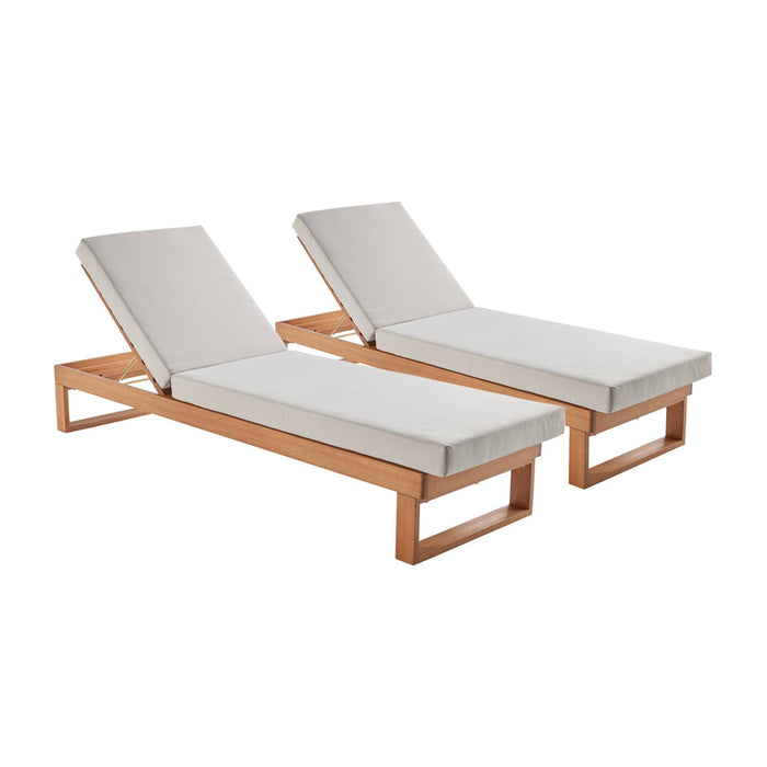 sweeek - Ligbank in eucalyptus hout, multiposities (set van 2)