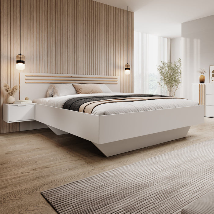 Meubella - Tweepersoonsbed Franklin - Wit - 180x200 cm