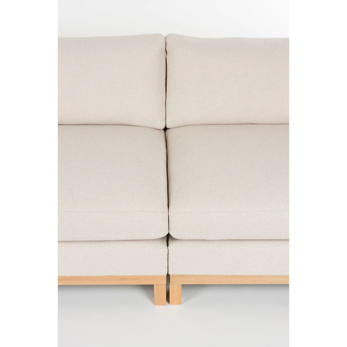 Zuiver Blossom 3-zitsbank Eiken Zand - Crème