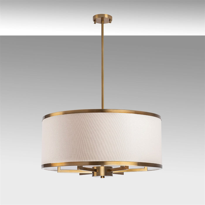 Giga Meubel - Hanglamp Goud Metaal - 1-Lichts - 60x60x83cm - Way