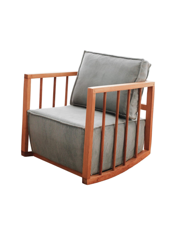 Giga Meubel - Schommelstoel Blauw - 65x71x80cm - Sallanan