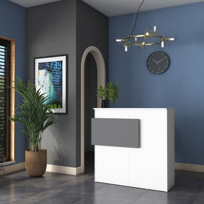 Giga Meubel - Receptietafel Wit Hout - 110x40x110cm - Mut