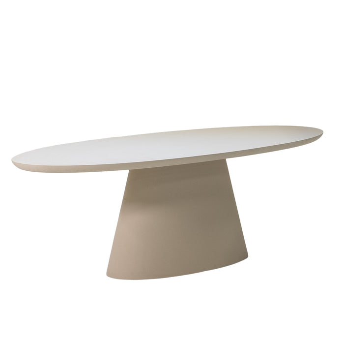 Giga Meubel - Tuintafel Ovaal 160cm - Beige Eco Composiet - Cleo