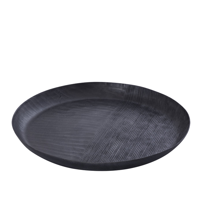 PTMD Jowad Graphite Alu Sheet Bowl Ribbed Round L