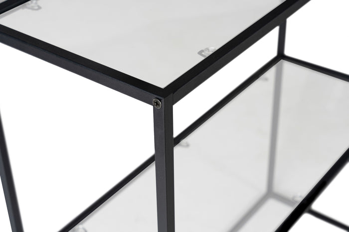 Giga Meubel - Sidetable Zwart Metaal - 80x30x85cm - Berra